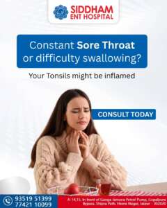 Constant sore throat or trouble swallowing?