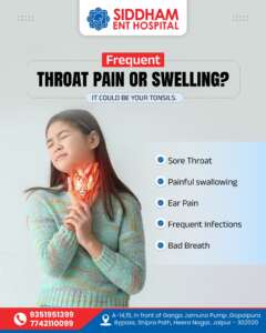 Frequent throat pain or swelling